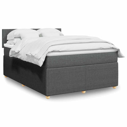Boxspringbett Mit Matratze Stoff Dunkelgrau