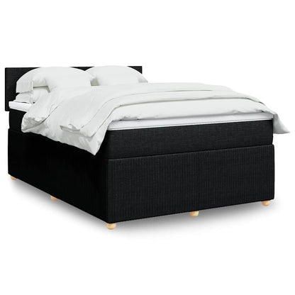 Boxspringbett Mit Matratze Stoff Schwarz