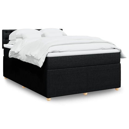 Boxspringbett Mit Matratze Stoff Schwarz