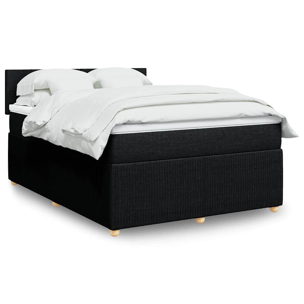 Boxspringbett Mit Matratze Stoff Schwarz