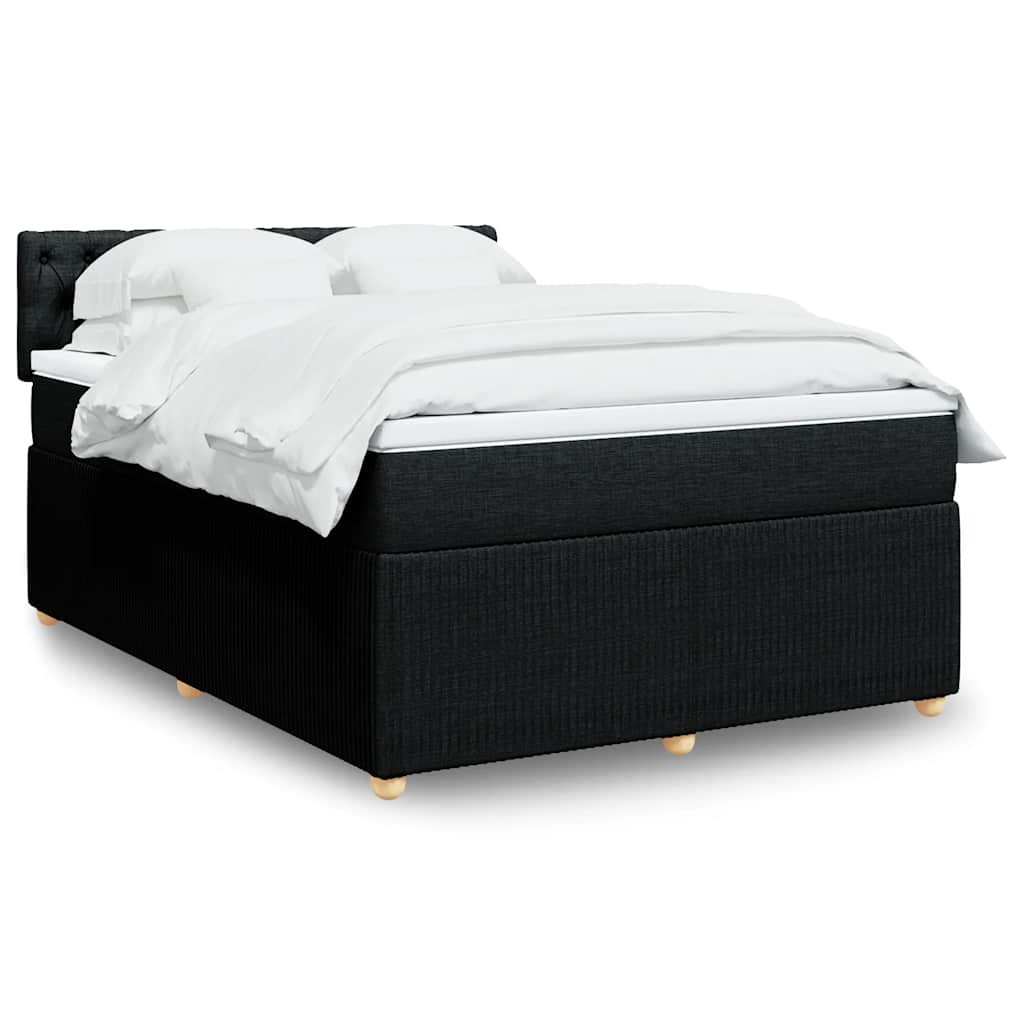 Boxspringbett Mit Matratze Stoff Schwarz