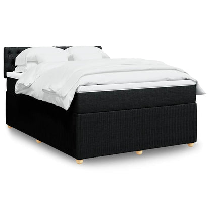 Boxspringbett Mit Matratze Stoff Schwarz