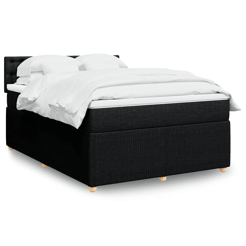 Boxspringbett Mit Matratze Stoff Schwarz