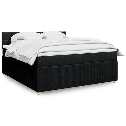 Boxspringbett Mit Matratze Stoff Schwarz