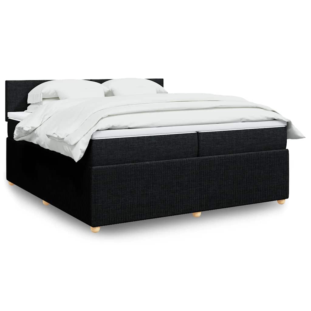 Boxspringbett Mit Matratze Stoff Schwarz