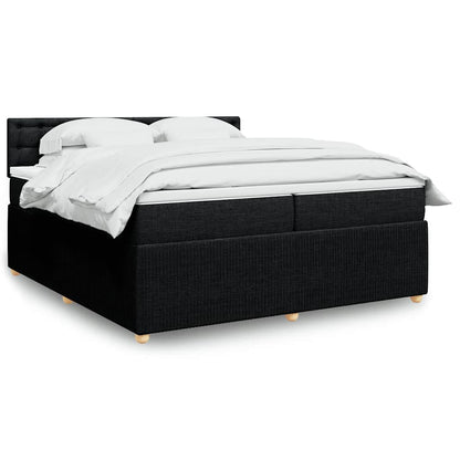 Boxspringbett Mit Matratze Stoff Schwarz