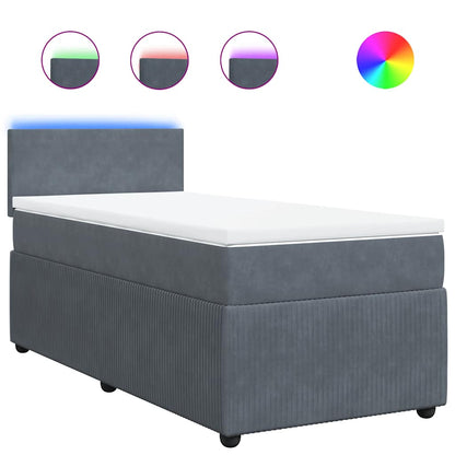 Boxspringbett Mit Matratze Samt Dunkelgrau