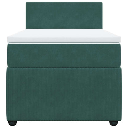 Boxspringbett Mit Matratze Samt Dunkelgrün