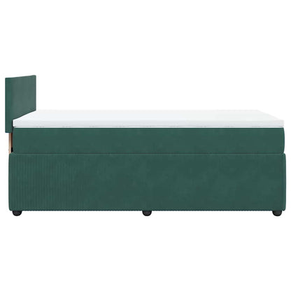 Boxspringbett Mit Matratze Samt Dunkelgrün