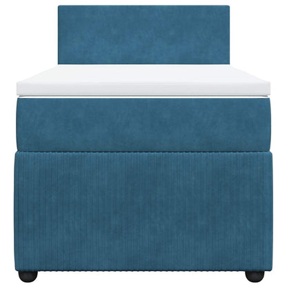 Boxspringbett Mit Matratze Samt Blau