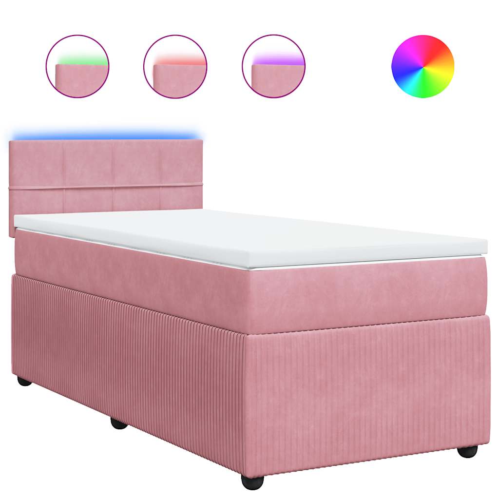 Boxspringbett Mit Matratze Samt Rosa