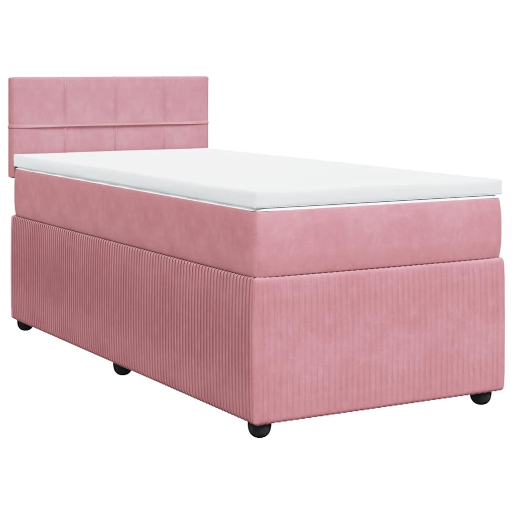 Boxspringbett Mit Matratze Samt Rosa