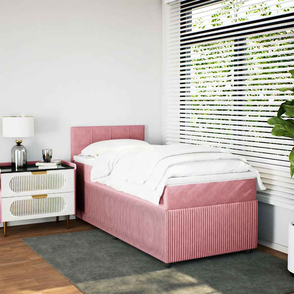 Boxspringbett Mit Matratze Samt Rosa