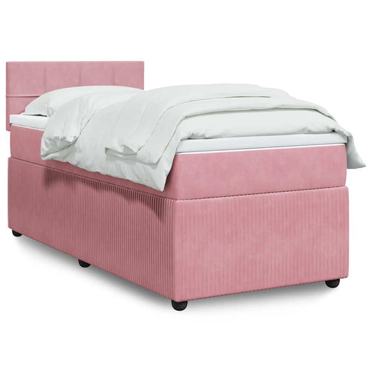 Boxspringbett Mit Matratze Samt Rosa