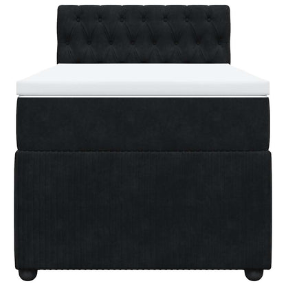 Boxspringbett Mit Matratze Samt Schwarz