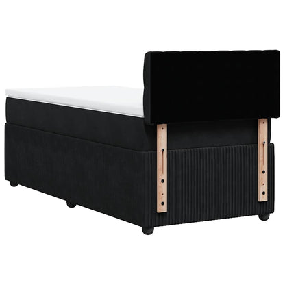 Boxspringbett Mit Matratze Samt Schwarz