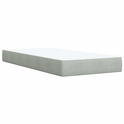 Boxspringbett Mit Matratze Samt Hellgrau