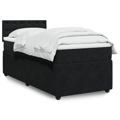 Boxspringbett Mit Matratze Samt Schwarz