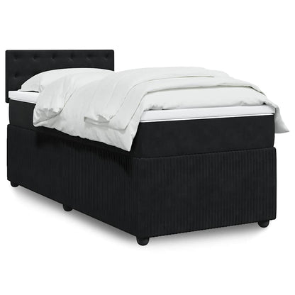 Boxspringbett Mit Matratze Samt Schwarz