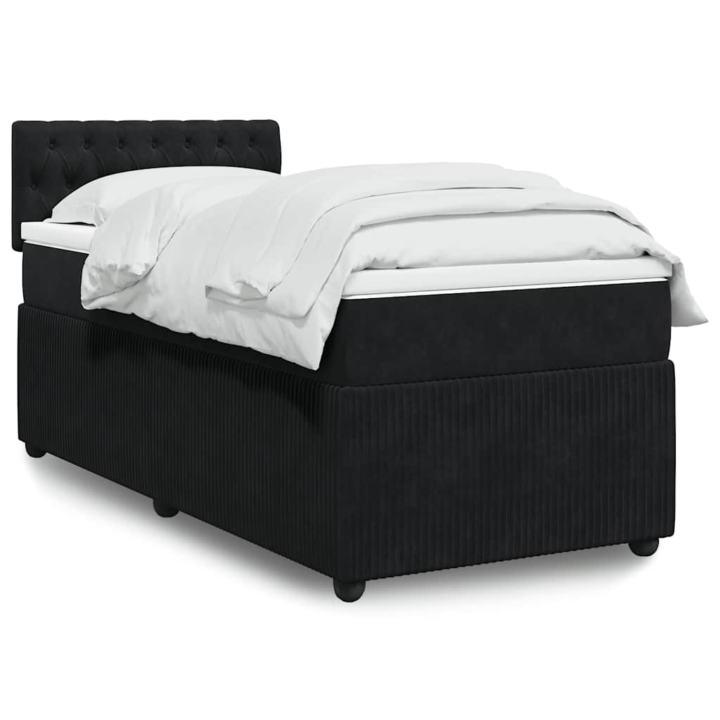 Boxspringbett Mit Matratze Samt Schwarz