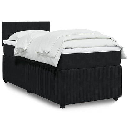 Boxspringbett Mit Matratze Samt Schwarz