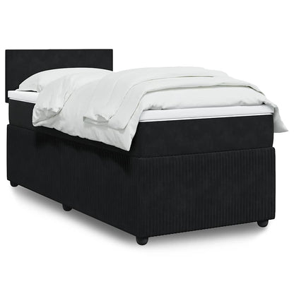 Boxspringbett Mit Matratze Samt Schwarz