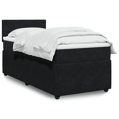 Boxspringbett Mit Matratze Samt Schwarz