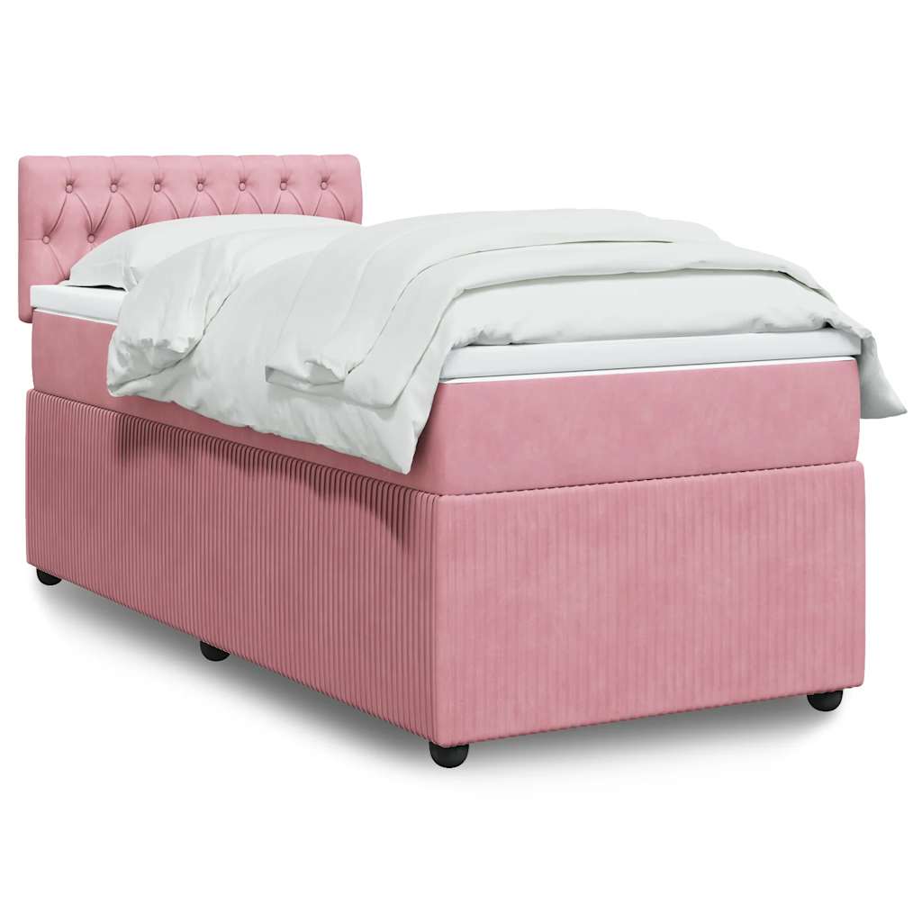 Boxspringbett Mit Matratze Samt Rosa