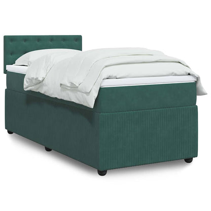 Boxspringbett Mit Matratze Samt Dunkelgrün