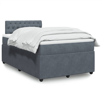 Boxspringbett Mit Matratze Samt Dunkelgrau