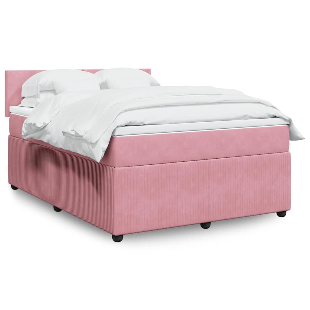 Boxspringbett Mit Matratze Samt Rosa