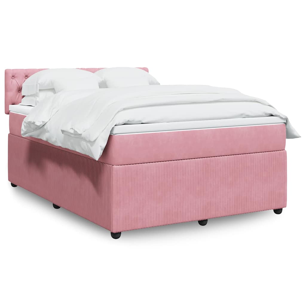Boxspringbett Mit Matratze Samt Rosa