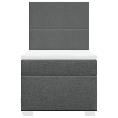 Boxspringbett Mit Matratze Stoff Dunkelgrau