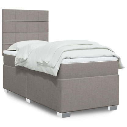 Boxspringbett Mit Matratze Stoff Taupe