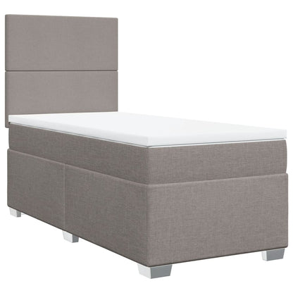 Boxspringbett Mit Matratze Stoff Taupe