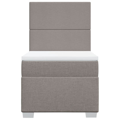 Boxspringbett Mit Matratze Stoff Taupe