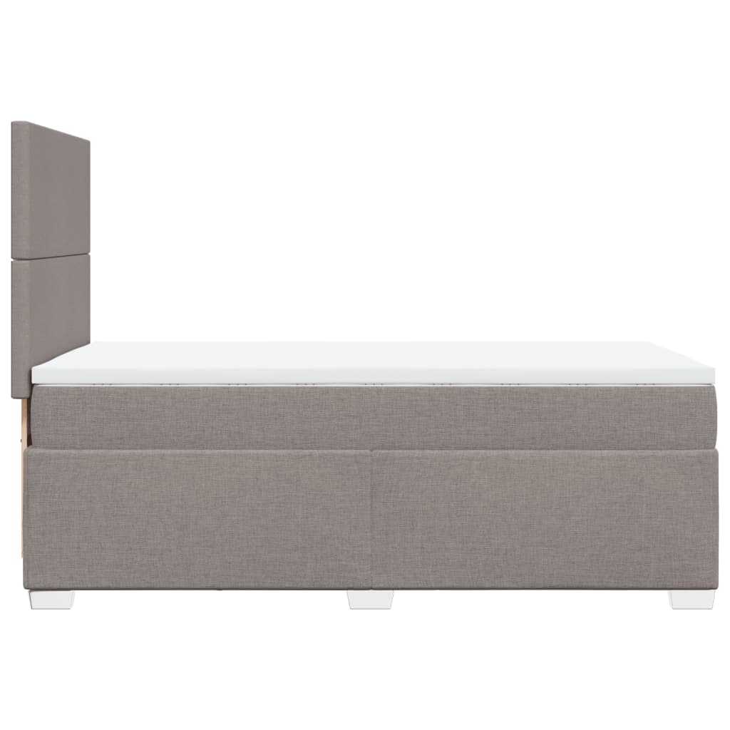 Boxspringbett Mit Matratze Stoff Taupe