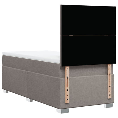 Boxspringbett Mit Matratze Stoff Taupe