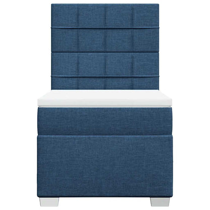 Boxspringbett Mit Matratze Stoff Blau