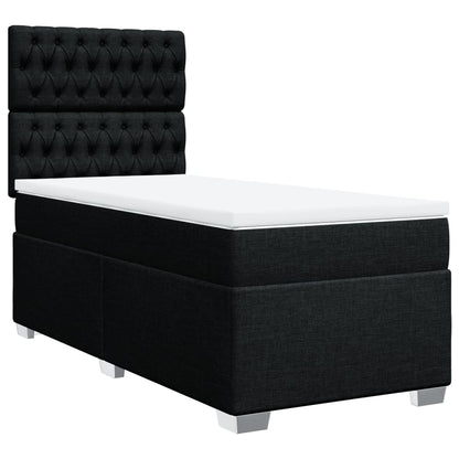 Boxspringbett Mit Matratze Stoff Schwarz