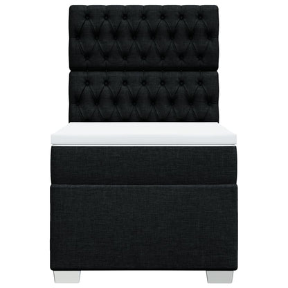Boxspringbett Mit Matratze Stoff Schwarz
