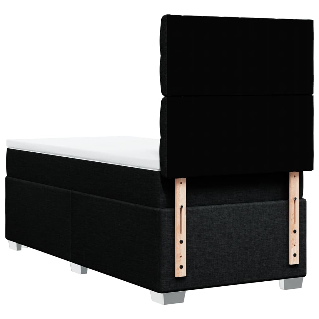 Boxspringbett Mit Matratze Stoff Schwarz