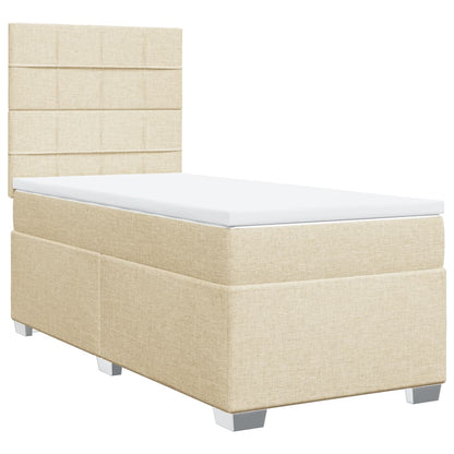 Boxspringbett Mit Matratze Stoff Creme