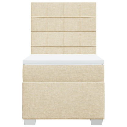 Boxspringbett Mit Matratze Stoff Creme