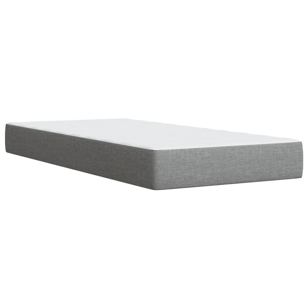 Boxspringbett Mit Matratze Stoff Hellgrau