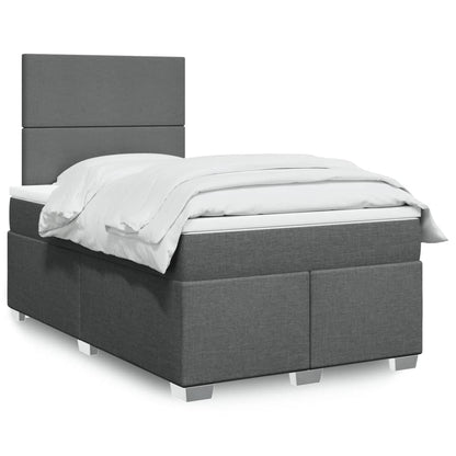 Boxspringbett Mit Matratze Stoff Dunkelgrau