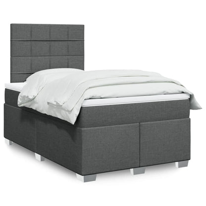 Boxspringbett Mit Matratze Stoff Dunkelgrau