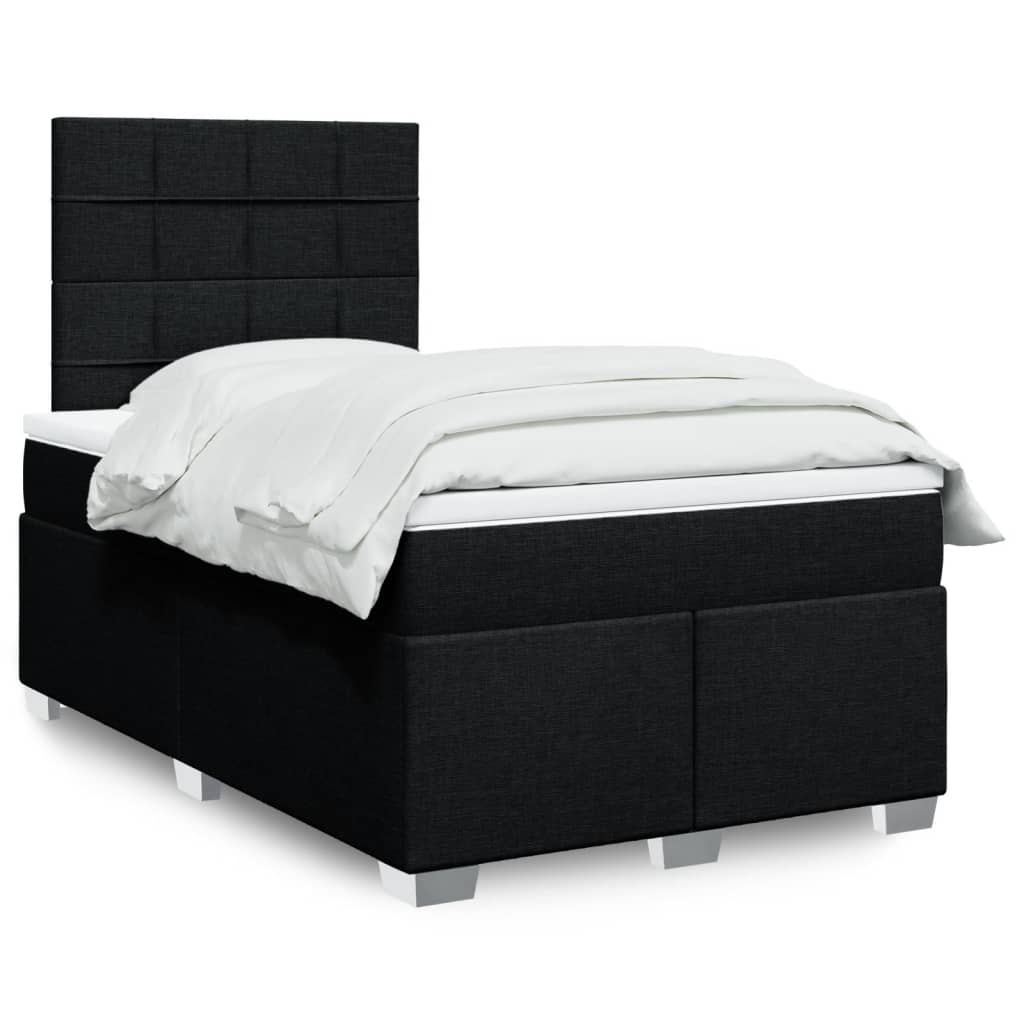 Boxspringbett Mit Matratze Stoff Schwarz