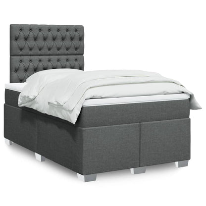 Boxspringbett Mit Matratze Stoff Dunkelgrau