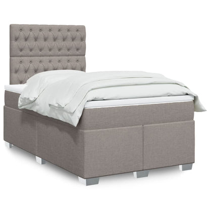 Boxspringbett Mit Matratze Stoff Taupe
